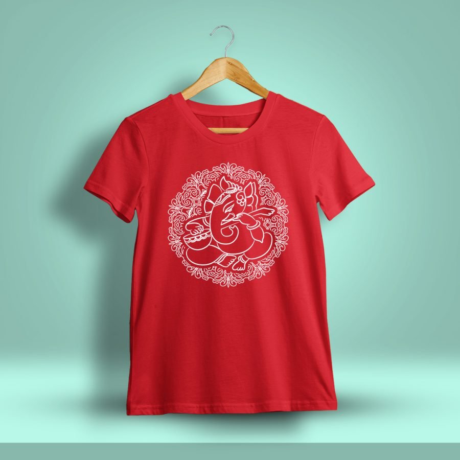 Musical Pillaiyar T-Shirt For Men - Half Sleeve