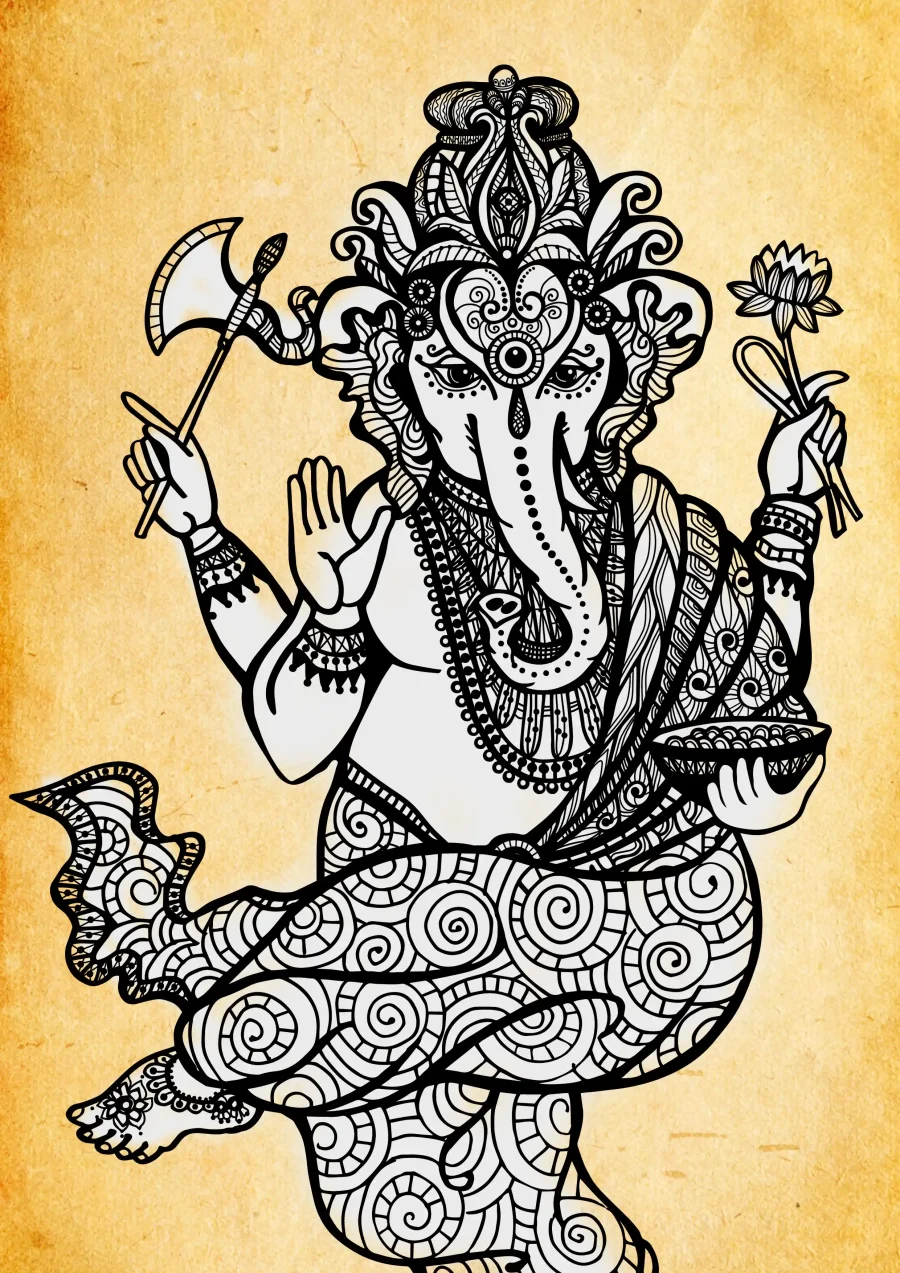 Vinayagar A4 Graphic Wall Poster For Room