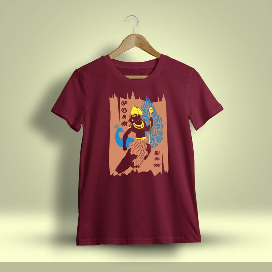 Murugan Thunai T-Shirt For Men - Half Sleeve