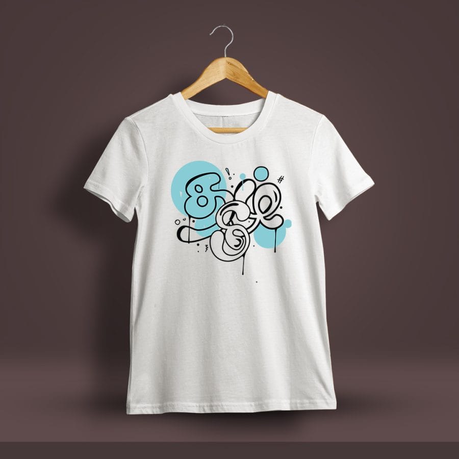 Tamil Graffiti T-Shirt For Men - Half Sleeve